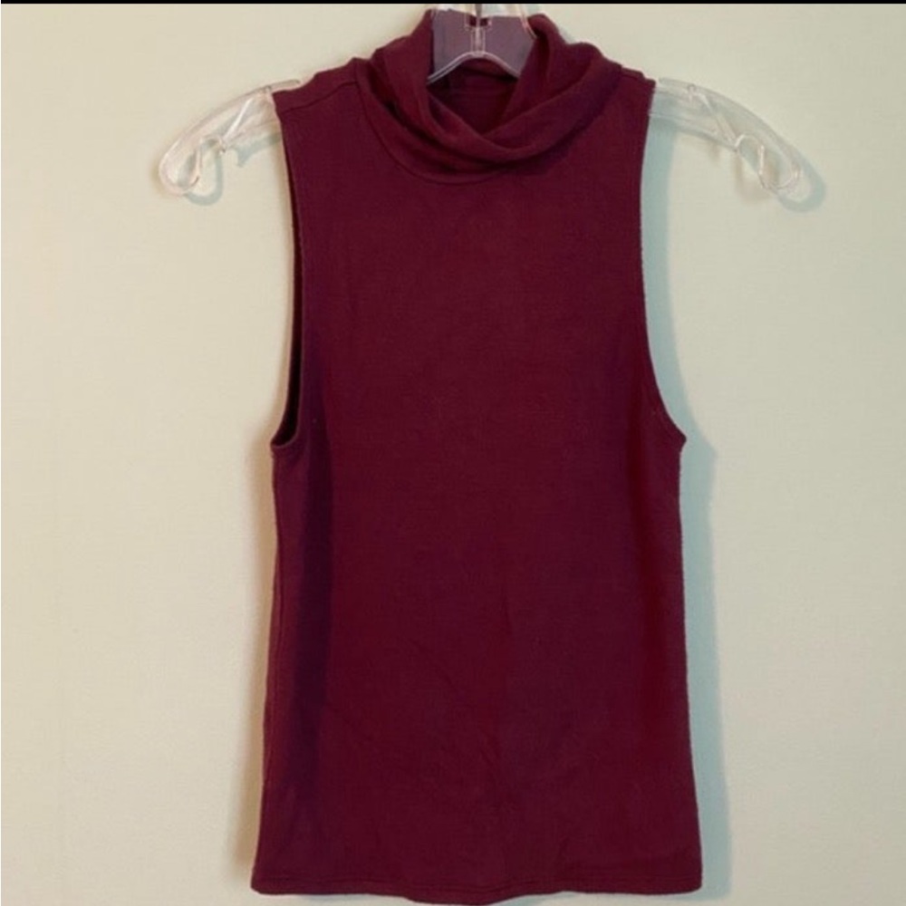 American Eagle Red Turtleneck Tank Top Size Small